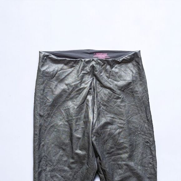 Commando Women's Faux Leather Stretch Leggings in Black Elastic High Waist Sz XL - Picture 5 of 9